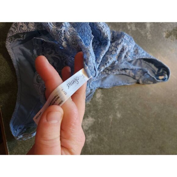 Soma light blue Lace Racerback Bralette sz Large - Picture 3 of 3